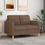 vidaXL Canapé à 2 places Marron 120 cm Tissu
