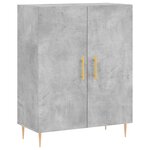 vidaXL Buffet haut Gris béton 69 5x34x180 cm Bois d'ingénierie
