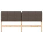 vidaXL Tête de lit capitonnée Marron et Taupe 180 cm Pin massif