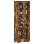 vidaXL Haut Armoire avec étagère FLORIN Chêne fumé 60 x 35 x 182 cm