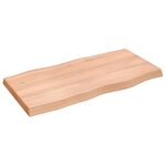 vidaXL Dessus de table bois massif traité bordure assortie