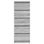 vidaXL Buffet avec tiroirs sonoma gris 37 5x35x99 cm bois d'ingénierie