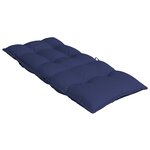 vidaXL Coussins de chaise à dossier haut lot de 2 bleu marine