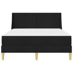 vidaXL Cadre de lit avec matelas Noir 160 x 200 cm Polyester