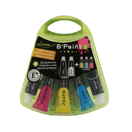 Boîte de 5 tubes de gouache 2 x 20ml + 3 x10ml - by ulmann