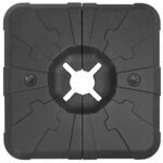 vidaXL Ensemble de base pour parapluie 2 Pièces Noir 88.5 x 88.5 x 12 cm