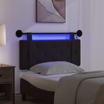 vidaXL Tête de lit suspendue Avec lumière LED Noir Simili cuir