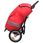 vidaXL Remorque de vélo pliable avec sac d'épicerie Rouge et noir