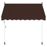 vidaXL Auvent rétractable manuel Marron 200 cm