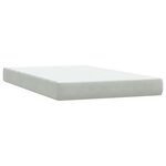 vidaXL Sommier à lattes de lit et matelas gris clair 120x210cm velours