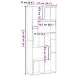 vidaXL Bibliothèque Artisan Chêne 67x24x161 cm Bois d'ingénierie