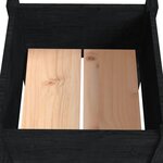 vidaXL Jardinières 2 Pièces Noir 50x50x70 cm Bois de pin massif
