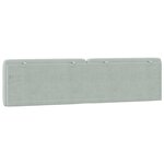 vidaXL Coussin de tête de lit gris clair 193 cm velours