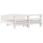 vidaXL Cadre de lit sans matelas blanc 200x200 cm bois massif de pin