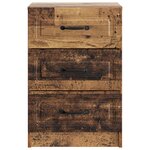 vidaXL Cabinet de chevet avec tiroir Bois ancien 43 x 41 x 63 5 cm