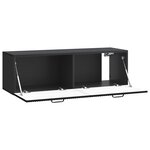 vidaXL Meuble TV mural Noir 98 x 31 x 30 cm Bois d'ingénierie