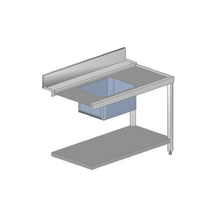 Table d'entrée droite avec evier 120 cm - afi collin lucy -  -