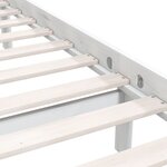 vidaXL Cadre de lit Blanc Bois de pin massif 120x190 cm Petit double