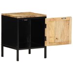 vidaXL Cabinet de chevet Marron et noir 30 x 30 x 40 cm