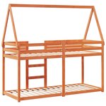 vidaXL Lit superposé sans matelas cire marron 90x190 cm pin massif