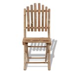 vidaXL Chaises pliables de jardin lot de 2 Bambou