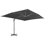 vidaXL Parasol de jardin déporté avec mât en aluminium 400 x 300 cm Anthracite