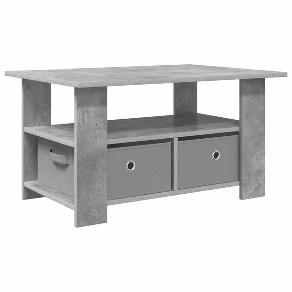 vidaXL Table basse Gris béton 77 x 55 x 42 cm Bois d'ingénierie