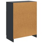 vidaXL Buffet avec tiroir Noir 66 x 34 5 x 87 cm Bois d'ingénierie