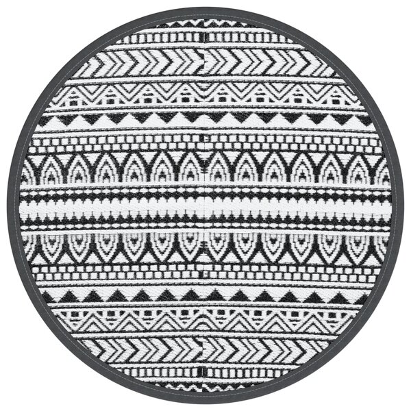vidaXL Tapis d'extérieur ARAKIL noir Ø160 cm PP
