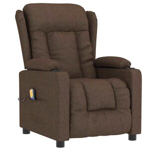 vidaXL Fauteuil de massage Marron Tissu