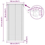 vidaXL Store Vénitien Réglable Noir 213 x 100 cm PVC