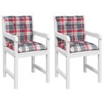 vidaXL Coussins de chaise de jardin à dossier bas lot de 2