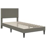 vidaXL Cadre de lit Gris clair 100 x 200 cm Tissu en velours côtelé