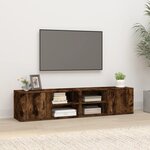 vidaXL Meubles TV 2 Pièces Chêne fumé 80x31 5x36 cm Bois d'ingénierie