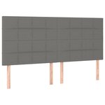 vidaXL Sommier à lattes de lit avec matelas Gris foncé 160x200cm Tissu