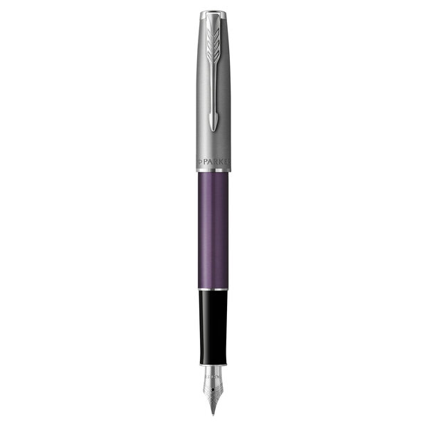 Parker sonnet essentiel stylo plume  violet  plume moyenne  encre noire  coffret cadeau