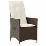 vidaXL Ensemble de salle à manger pour jardin 5 Pièces Marron Poly rotin