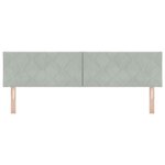vidaXL Tête de Lit LED Géométrique Gris clair 180 cm Velours