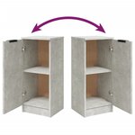 vidaXL Buffet Gris béton 30x30x70 cm Bois d'ingénierie