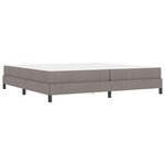 vidaXL Lit à ressorts avec matelas Taupe 200 x 200 cm tissu