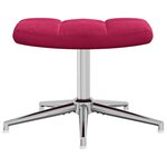 vidaXL Chaise de relaxation avec tabouret Rouge bordeaux Velours