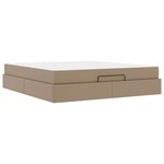 vidaXL Cadre de lit avec matelas avec matelas 2 Pièces Tan PVC