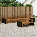 vidaXL Ensemble de canapés d'extérieur 8 Pièces Naturel