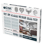 Puzzle mural en bois - mappemonde 116 cm