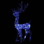vidaXL Décorations de Noël de renne Acrylique 3 Pièces 120 cm Bleu