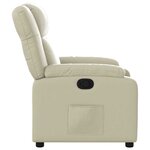 vidaXL Fauteuil inclinable Crème Similicuir