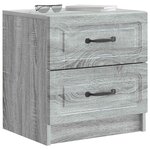 vidaXL Cabinet de chevet avec tiroir Sonoma gris 43 x 34 5 x 44 5 cm