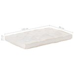 vidaXL Coussin de canapé palette Beige 120x80x10 cm