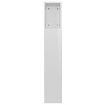 vidaXL Armoire de tête de lit blanc brillant 120x18 5x102 5 cm