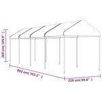 vidaXL Belvédère avec toit blanc 8 92x2 28x2 69 m polyéthylène